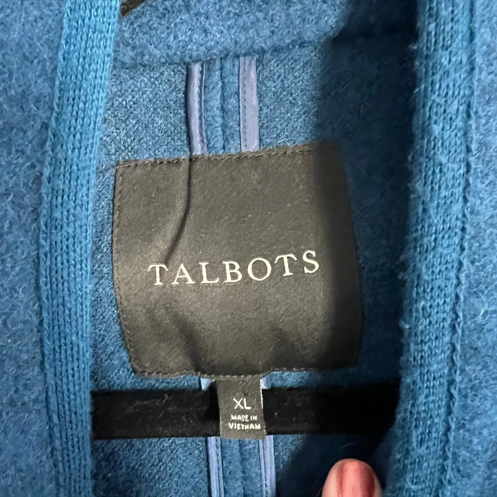 Talbots Women’s Wool Cape Cloak Blue size XL